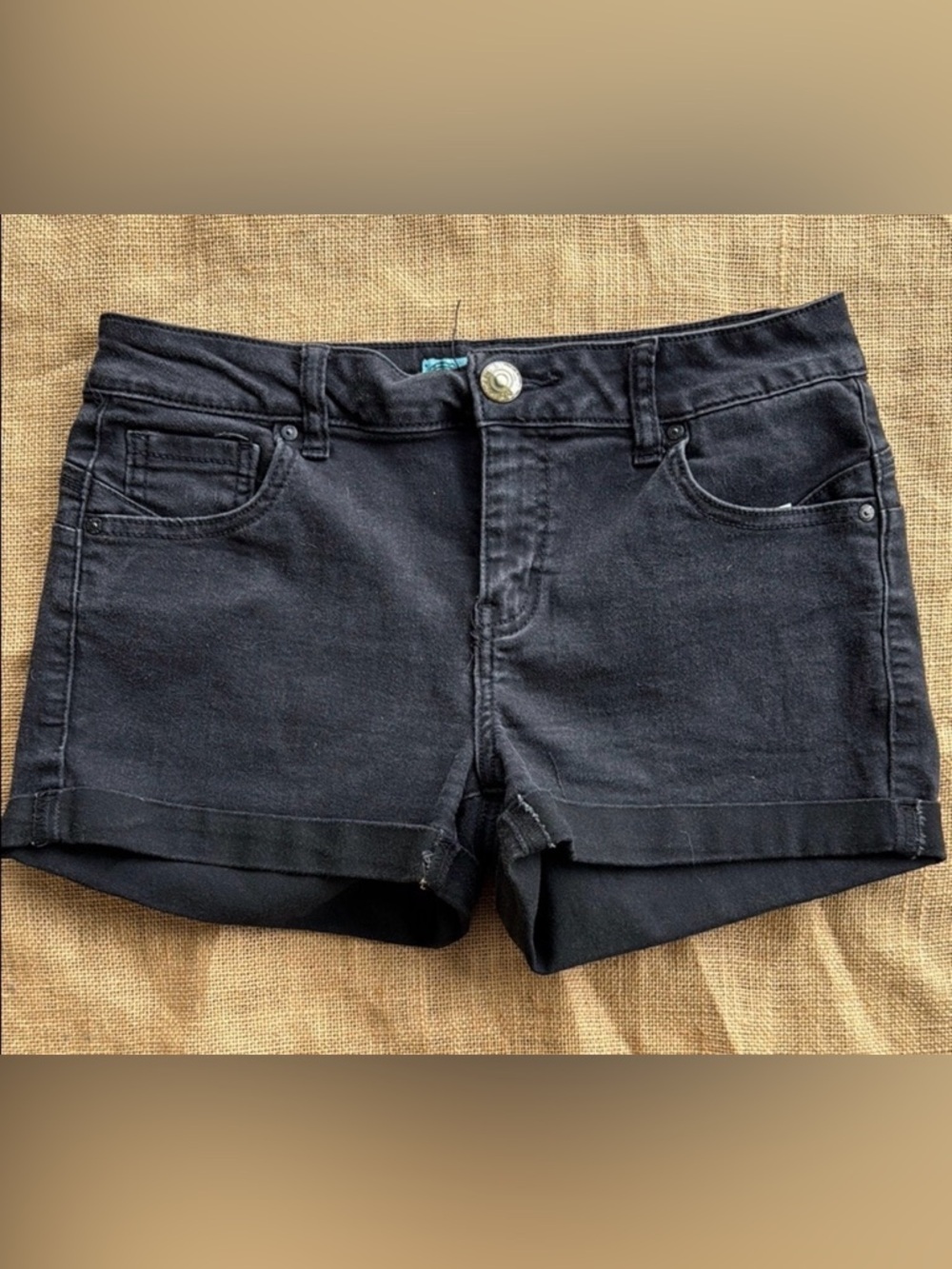 Wax Jean Black Jean Shorts Classic Cut Size Med